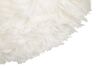 Particolare di Lampadario bianco cascata di delicate piume 60x30  42432