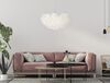 Lampadario bianco cascata di delicate piume 60x30  42432 - foto 5