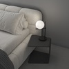 Immagine aggiuntiva di Lampada comodino tavolo nera sferetta bianca  43351