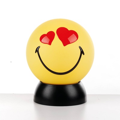 Lampada faccina gialla con occhi a cuore 40718 LUCI E COLORI