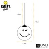 Misure Lampadario con sfera faccina sorriso smile 30cm