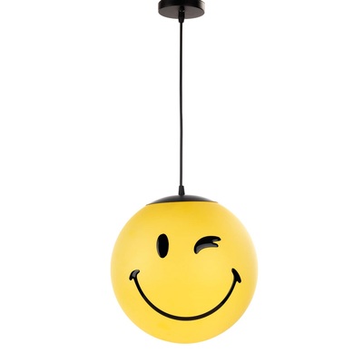 Lampadario con sfera faccina sorriso smile 30cm 40721 LUCI E COLORI