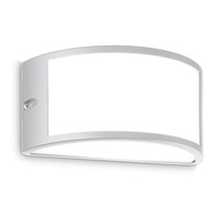 Applique moderna esterno corpo ad arco e luce diffusa REX-1 AP1 GRIGIO IDEAL LUX