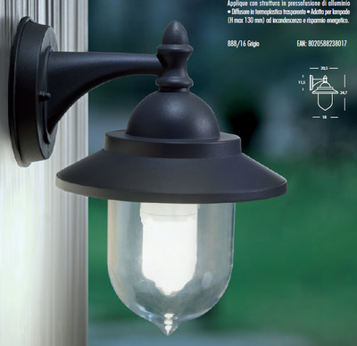 Lampada parete mignon 888/16 LUCI ESTERNO