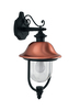 Applique esterno rame lanterna rustica verso il basso 40755 LUCI ESTERNO