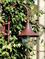 Lampada parete esterno grande ruggine DE LUXE diffusore trasparente 39914 LAMPARA 347/11