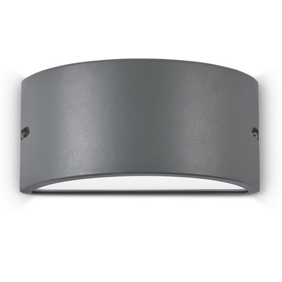 Applique parete esterno fascia frontale chiusa luce sopra sotto antracite REX-2 AP1 ANTRACITE IDEAL 