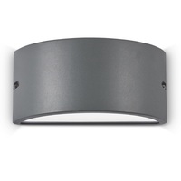Applique parete esterno fascia frontale chiusa luce sopra sotto antracite REX-2 AP1 ANTRACITE IDEAL 