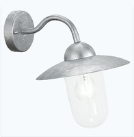 Applique con cappello argento da esterno/interno in metallo zincato 88489 MILTON EGLO