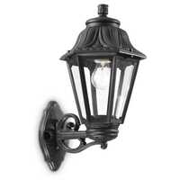 Lanterna da esterno a parete nera in resina DAFNE AP1 BIG NERO IDEAL LUX