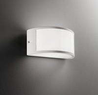 Applique esterno curva bianca elegante emissione 3 lati REX-1 AP1 BIANCO IDEAL LUX