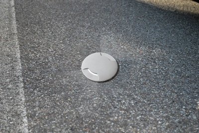Faretto incasso grigio 9cm 2 fessure pavimento esterno calpestabile  43599