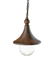 Lampadario esterno ruggine diffusore termoplastico trasparente 42189 LAMPARA 350/11 LUCI ESTERNO