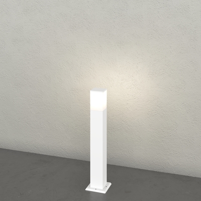 Paletto da giardino luminoso quadrato bianco 60 cm  45552