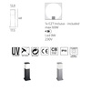 Misure Palo da esterno moderno 48 cm con lampadina E27 CCT inclusa