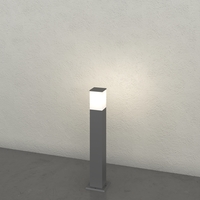 Paletto da esterno quadrato minimal grigio antracite 60 cm per vialetti moderni  45554