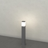 Paletto da esterno quadrato minimal grigio antracite 60 cm per vialetti moderni  45554
