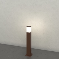Paletto da giardino corten 60 cm per vialetti esterni quadrato minimal  45553
