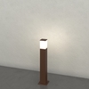 Paletto da giardino corten 60 cm per vialetti esterni quadrato minimal  45553
