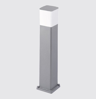 Lampione moderno squadrato grigio alto 80 con lampadina E27 8,5 W CCT  45686
