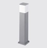 Lampione moderno squadrato grigio alto 80 con lampadina E27 8,5 W CCT  45686