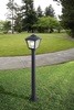 Palo da giardino nero 94,5 cm lanterna in resina antiurto IP55  45497