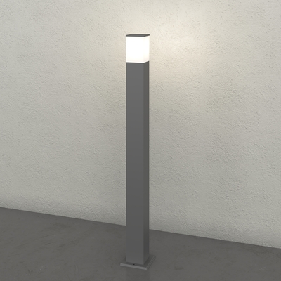Palo da giardino slanciato grigio antracite 100 cm moderno quadrato  45551