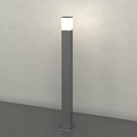 Palo da giardino slanciato grigio antracite 100 cm moderno quadrato  45551