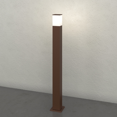 Palo da giardino corten 100 cm colonna quadrata moderna  45550