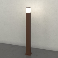 Palo da giardino corten 100 cm colonna quadrata moderna  45550