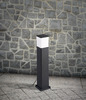 Palo da vialetto moderno quadrato nero lampadina E27  45687