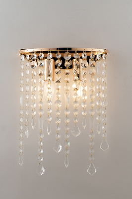 Applique oro lucido da parete con cristalli 2 luci 40231 LUCI CRISTALLI