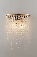 Applique oro lucido da parete con cristalli 2 luci 40231 LUCI CRISTALLI
