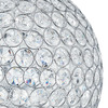 Ulteriore dettaglio di Lampada da tavolo a sfera 25cm cristalli incastonati in maglia metallica  423