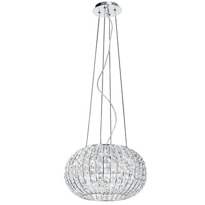 Lampadario a sospensione moderno cristalli applicati 45cm 5 luci E27 42322 LUCI CRISTALLI