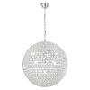 Lampadario grande effetto scenico 50cm a sfera con cristalli incastonati in maglia metallica  42312
