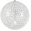 Particolare di Lampadario a sfera con cristalli incastonati in maglia metallica  42311
