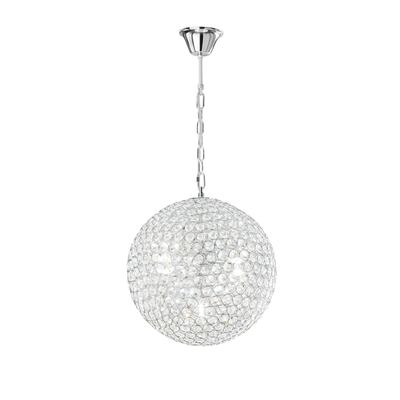 Lampadario a sfera con cristalli incastonati in maglia metallica 42311 LUCI CRISTALLI