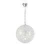 Lampadario a sfera con cristalli incastonati in maglia metallica 42311 LUCI CRISTALLI