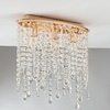 Plafoniera classica moderna oro e pendagli cristallo 3 luci 40233 LUCI CRISTALLI