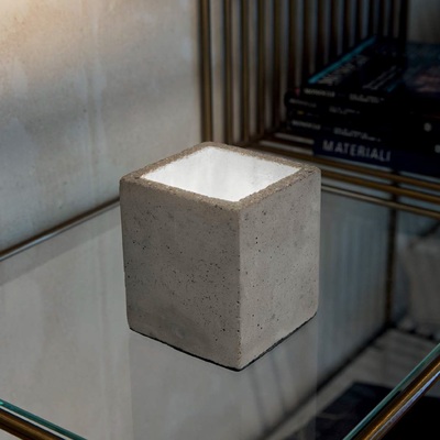 Lampada tavolo piccola cemento squadrata KOOL TABLE TL1 IDEAL LUX