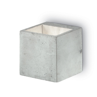 Lampada in cemento da parete piccola 10x10cm quadrata KOOL AP1 IDEAL LUX