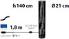Misure piantana cilindro led 140
