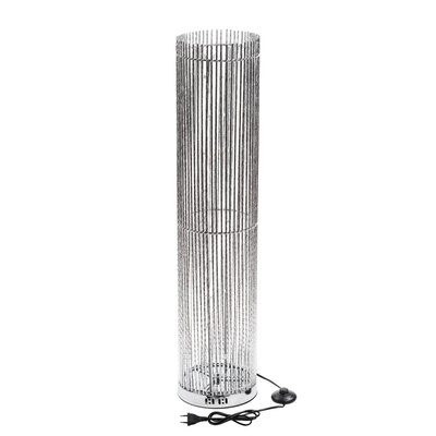 Vaso in alluminio - luce da terra a cilindro con 100 led bianco naturale 66809 LUCI E COLORI