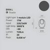 Titanio - Lampada da tavolo LED comodino dimmerabile linee fluide a ghirigoro dimmerabile DIVA-L-T G