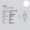 Particolare di Lampada da tavolo LED bianca comodino dimmerabile linee fluide a ghirigoro dimmerabil