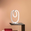 Lampada da tavolo LED bianca comodino dimmerabile linee fluide a ghirigoro dimmerabile luce soffusa 