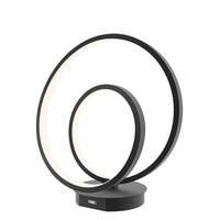 Lampada comodino nera led design nodo gentile cerchi  42538