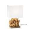 Immagine aggiuntiva di Lampada originale con base di legnetti naturali e paralume bianco SNELL TL1 S