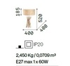 Particolare di Lampada rustica ma elegante con rami di legno intrecciati DRIFTWOOD TL1 IDEAL LUX